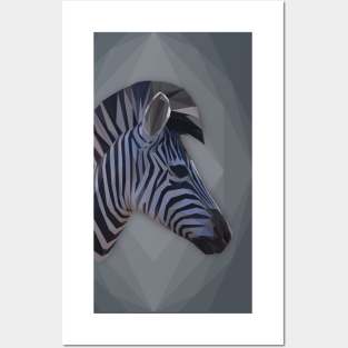 Geometric Zebra Posters and Art